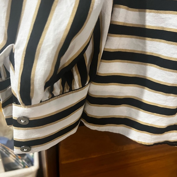 Anthropologie Maeve Silky Striped Button Down - Picture 6 of 7